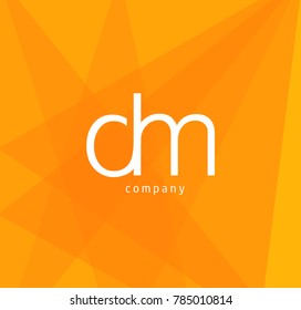 Letters D M Logo Icon with Business Card Template Vector.
