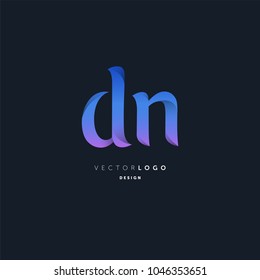 Letters D N joint logo icon vector element.