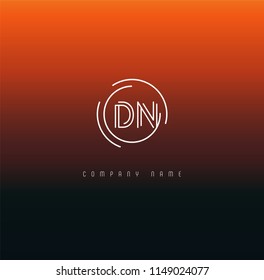 Letters D N Joint logo icon vector element.
