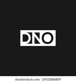 Letters D N O Vector Illustration logo with Horizontal Shape.