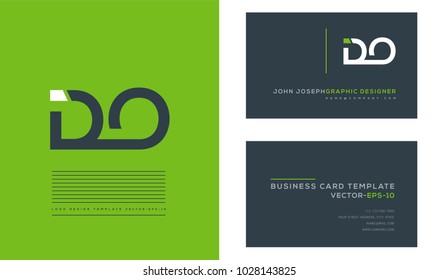 Letters D O, D & O joint logo icon with business card vector template.

