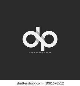 Letters D P joint logo icon vector template.
