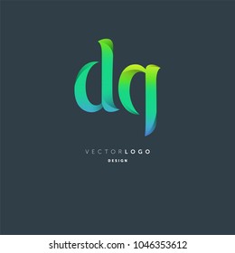 Letters D Q joint logo icon vector element.
