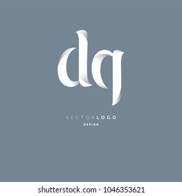 Letters D Q joint logo icon vector element.