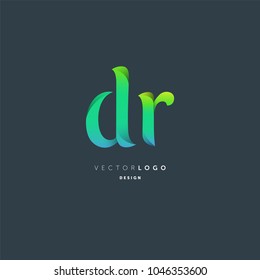 Letters D R joint logo icon vector element.