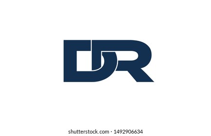 Letters D and R LOGO design idea. It is textual and minimal. 