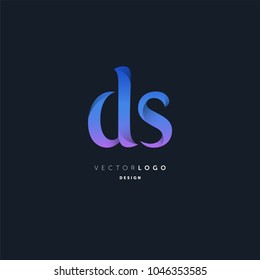 Letters D S joint logo icon vector element.