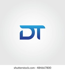 The letters D and T combined Icon Logo Templates. DT Initial Vector Design Element For Download