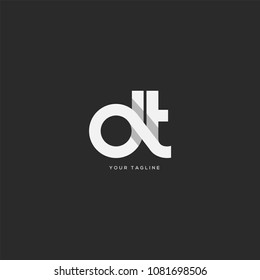 Letters D T joint logo icon vector template.
