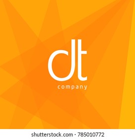 Letters D T Logo Icon with Business Card Template Vector.
