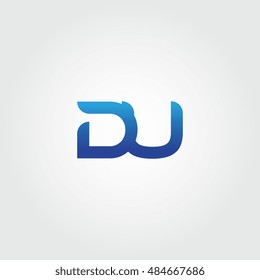 The letters D and U Combined Icon Logo Templates. DU Initial Vector Design Element For Download