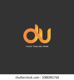 Letters D & U logo icon vector template.
