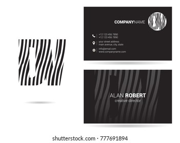 Letters D V Logo icon with Business Card Template Vector.