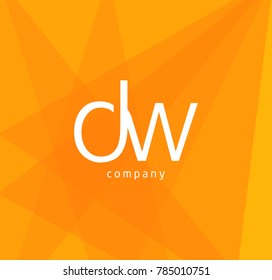Letters D W Logo Icon with Business Card Template Vector.
