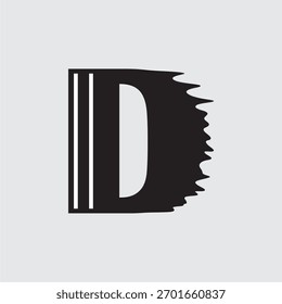 Letras D con efecto de soplado