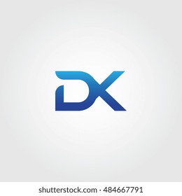 The letters D and X Combined Icon Logo Templates. DX Initial Vector Design Element For Download