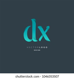 Letters D X joint logo icon vector element.