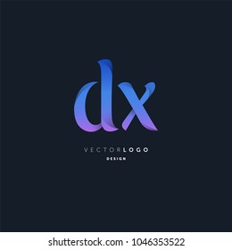 Letters D X joint logo icon vector element.