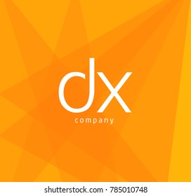 Letters D X Logo Icon with Business Card Template Vector.
