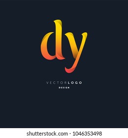 Letters D Y joint logo icon vector element.