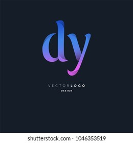 Letters D Y joint logo icon vector element.