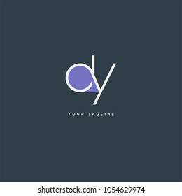 Letters D Y, D & Y joint logo icon vector template.
