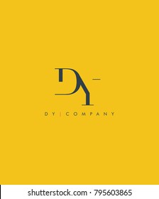 Letters D Y joint logo icon vector element.