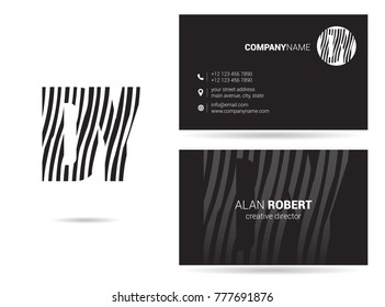 Letters D Y Logo icon with Business Card Template Vector.