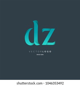 Letters D Z joint logo icon vector element.