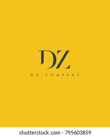 Letters D Z joint logo icon vector element.