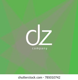 Letters D Z Logo Icon with Business Card Template Vector.

