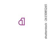 Letters D1 Logo with White Background