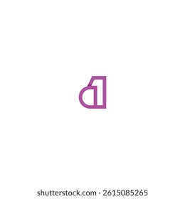 Letters D1 Logo with White Background