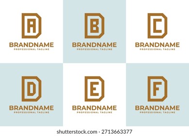 Letras DA DB DC DD DE DF Monogram Logo Set, ideal para AD BD CD ED FD Iniciales