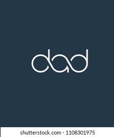 Letters DAD Joint logo icon vector element.