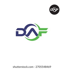 Letters DAF Logo Initials Acronym