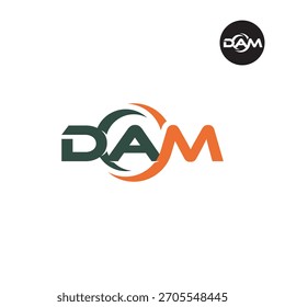 Letras DAM Logo Initials Acrónimo