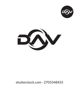 Letters DAV Logo Initials Acronym