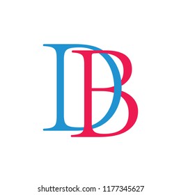 letters db linked colorful logo