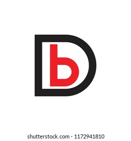 letters db simple design logo vector