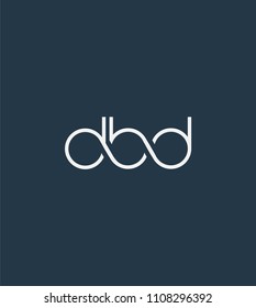 Letters DBD Joint logo icon vector element.