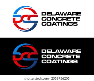 Letters DCC industrial monogram concrete company logo design.