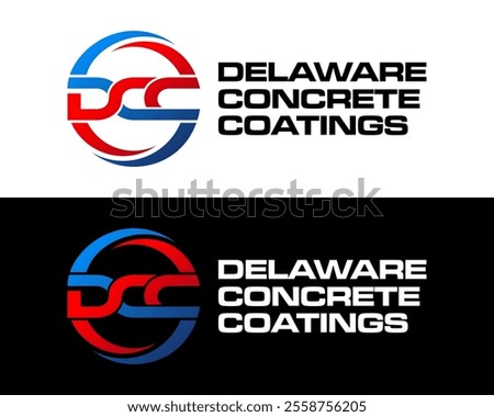 Letters DCC industrial monogram concrete company logo design.