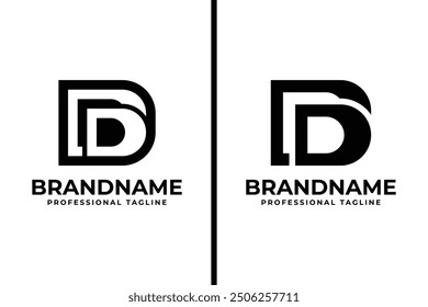 Letters DD Monogram Logo, suitable for any business with DD initials