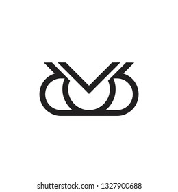 letters dd simple geometric line logo
