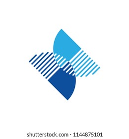 letters dd stripes design logo vector