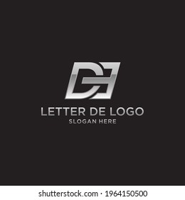 Letters DE. Abstract Logo Concept Template