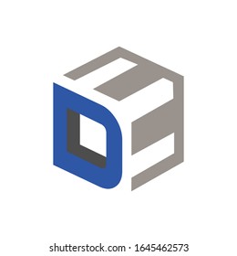 Letters DE D&E combination logo icon vector template illustrations 
