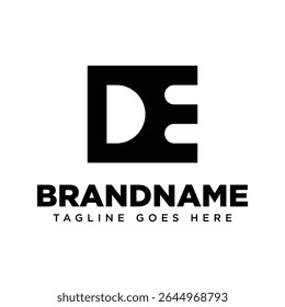 Letras de Monograma Logotipo, adequado para qualquer marca com iniciais de ED ou DE