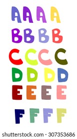 Letters decorative vector illustration  